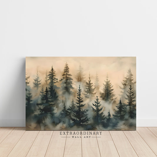 Foggy Forest Canvas Art
