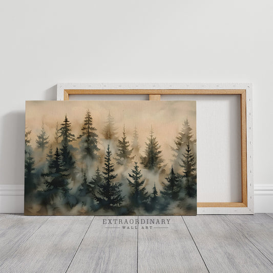 Foggy Forest Canvas Art