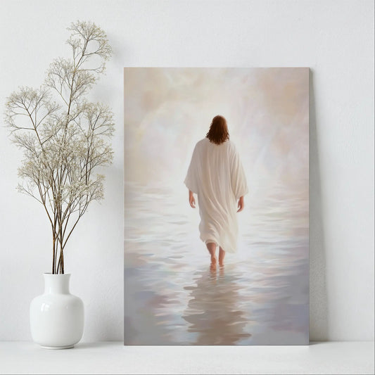 christian wall decor, large christian canvas wall art, framed christian art