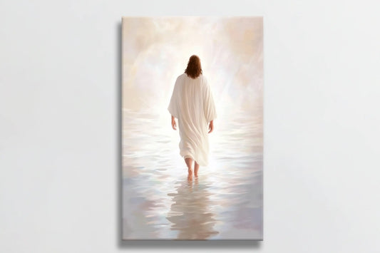 painting of christ on the water, religious artwork prints, spiritual pictures for wall