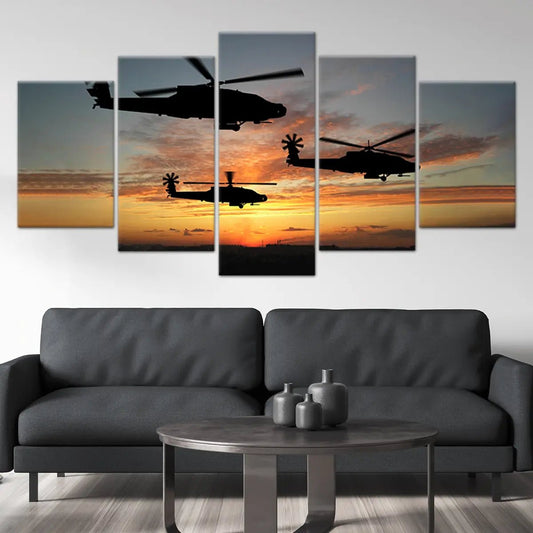 AH-64 Apache Helicopters Wall Art Canvas Print-Stunning Canvas Prints