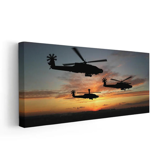 AH-64 Apache Helicopters Wall Art Canvas Print-Stunning Canvas Prints