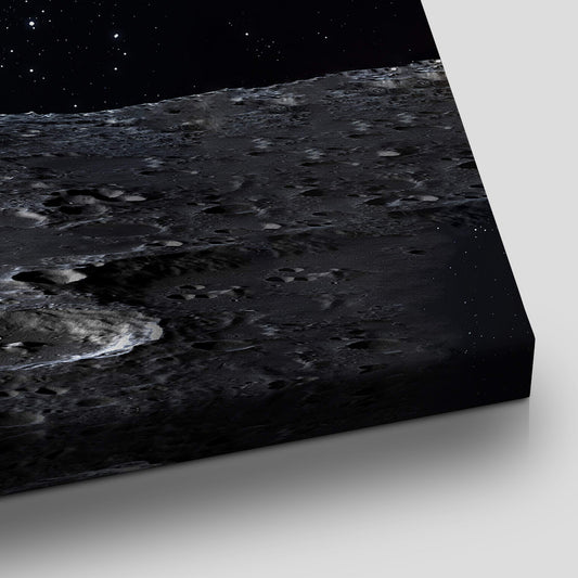 Earth From Moon Wall Art Canvas Print