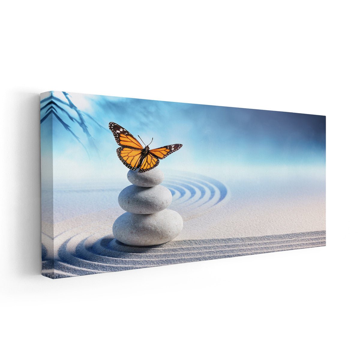 Butterfly Zen Garden Canvas Wall Art