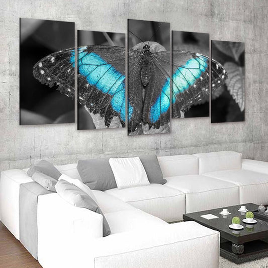 Vibrant butterfly wings — large canvas wall art, bold and inspiring wall décor perfect for bedroom spaces or artistic home settings.