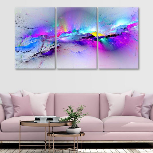 Abstract violet burst — elegant modern canvas wall art with bright hues and texture, ideal for bedrooms or creative workspaces.