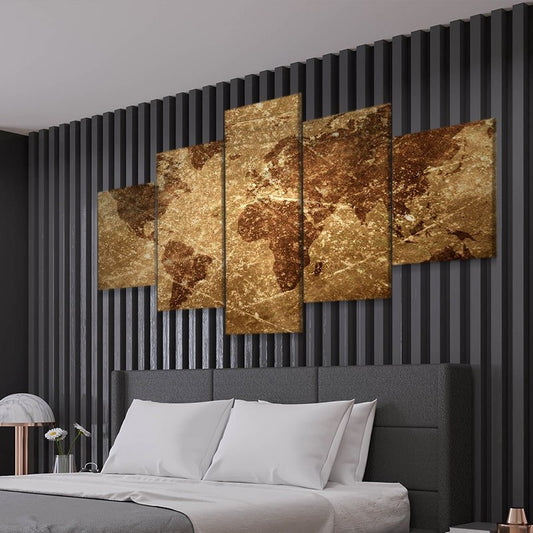 Grunge Vintage World Map Wall Art-Stunning Canvas Prints