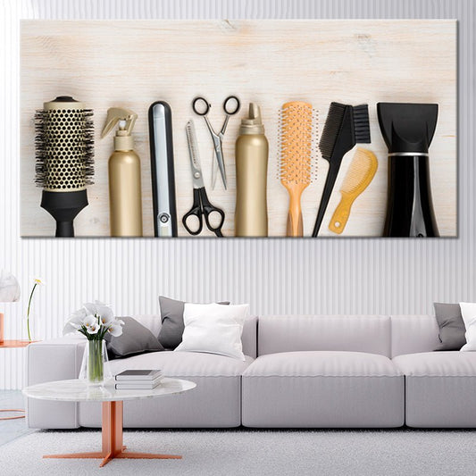 Hairdresser Tools Multi Panel Canvas Wall Art-Stunning Canvas Prints