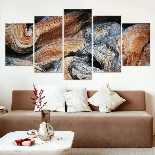 Abstract wood pattern — large canvas wall art, organic design adding natural elegance to contemporary or farmhouse interiors.