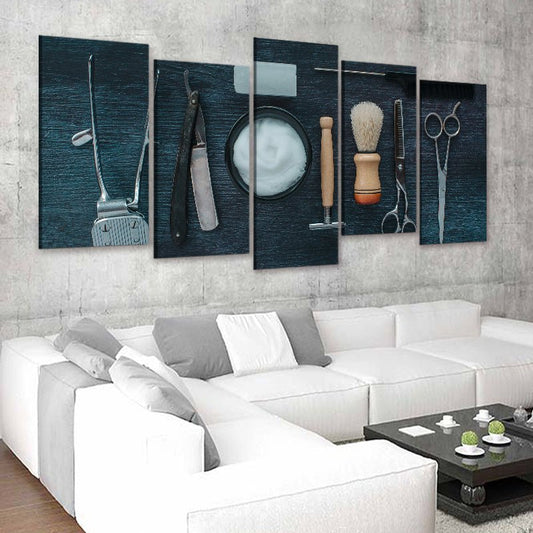 Vintage Shaving Tools Wall Art Canvas Print-Stunning Canvas Prints