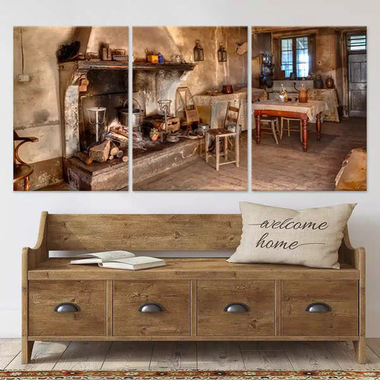 Rustic Farmhouse Kitchen Wall Art Canvas Print-Stunning Canvas Prints