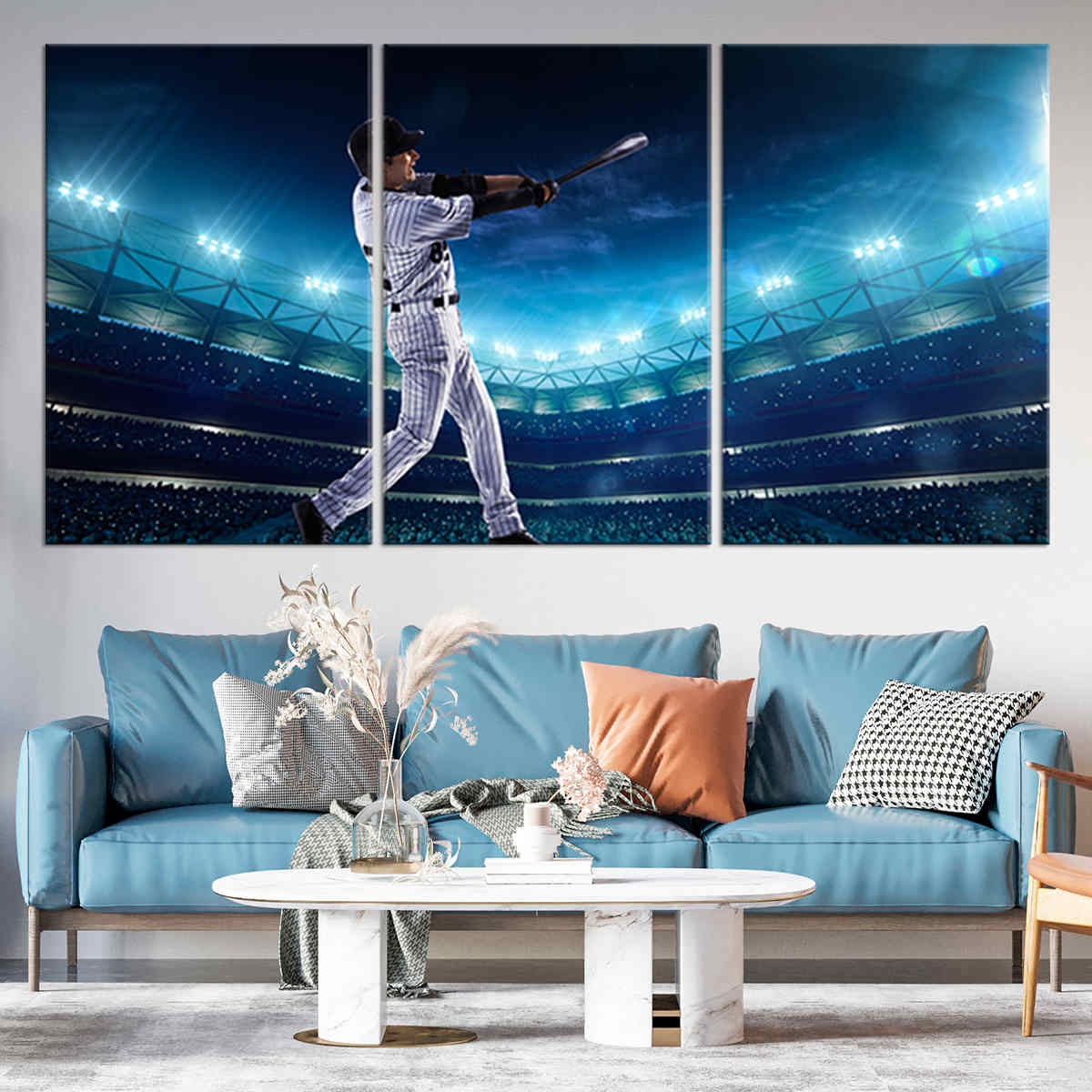 Professional Baseball Player Canvas Wall Art