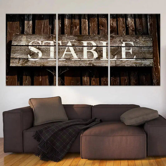 Horse Stable Sign Wall Art Canvas Print-Stunning Canvas Prints