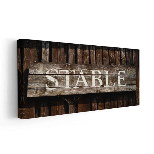 Horse Stable Sign Wall Art Canvas Print-Stunning Canvas Prints