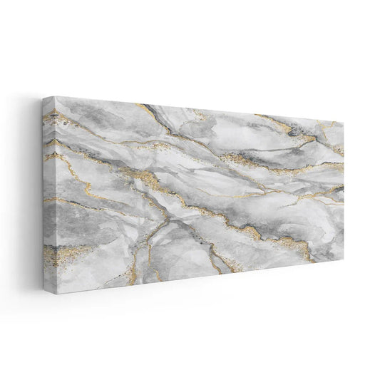 Marble-inspired design with gold accents — large canvas wall art, perfect for modern and luxurious home interiors.