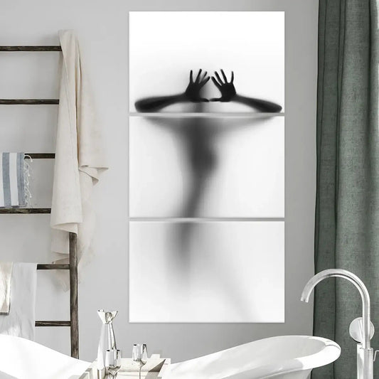 Female Silhouette Wall Art, large vertical wall art , sexy wall art, erotic art print, minimalist mens wall art