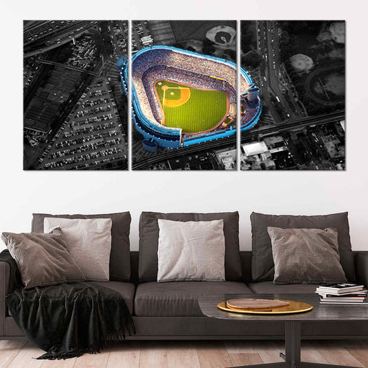 Yankee Stadium aerial view canvas wall art for living room décor, blending modern style with an inspiring New York sports vibe.