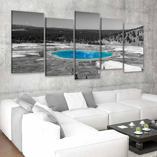 Yellowstone Hot Springs Multi Panel Canvas Wall Art-Stunning Canvas Prints