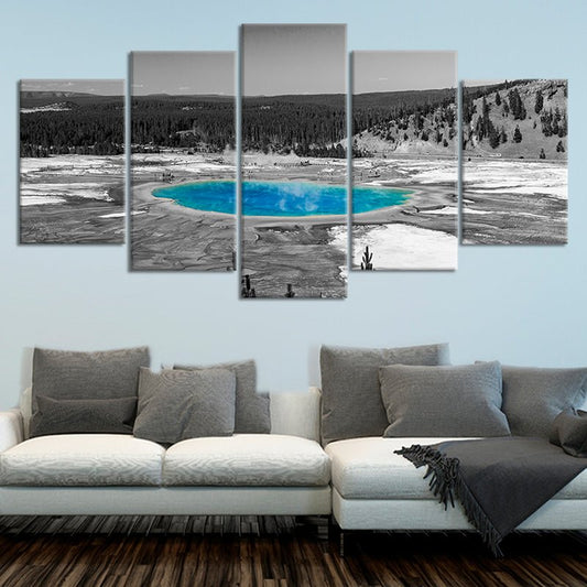 Yellowstone Hot Springs Multi Panel Canvas Wall Art-Stunning Canvas Prints