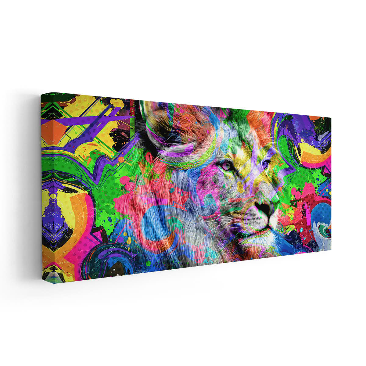 Abstract Lion Head Canvas Wall Art-Stunning Canvas Prints