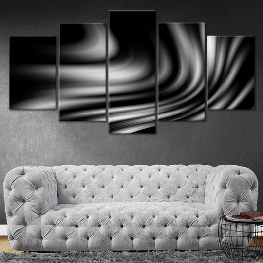 Minimalist motion swirl in grayscale — large canvas wall art, bold and contemporary accent for a stylish living space.