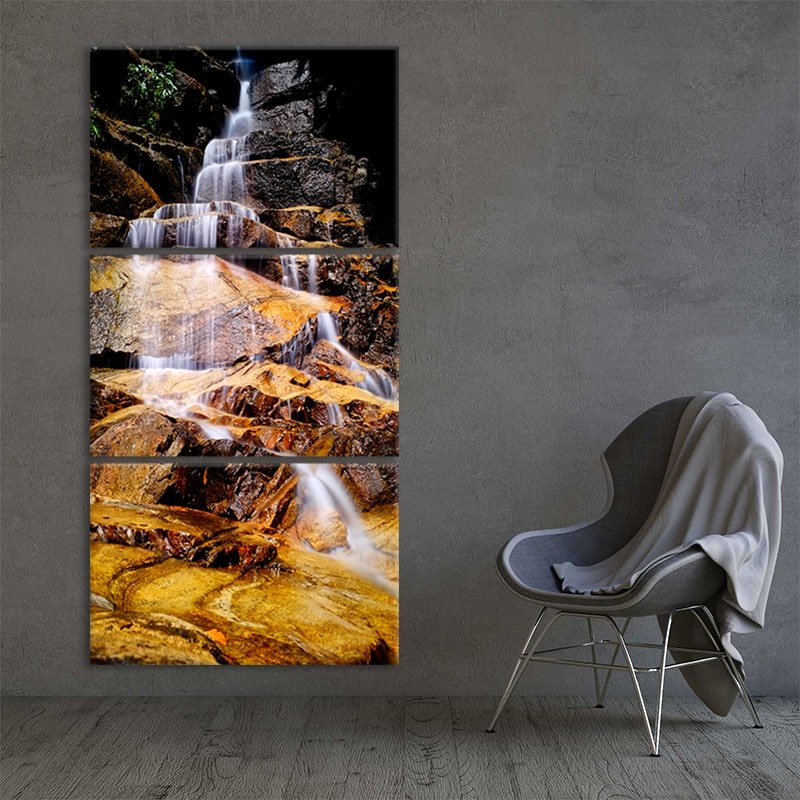 Beautiful Waterfall Multi Panel Canvas Wall Art