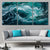 Blue Ocean Waves Canvas Wall Art