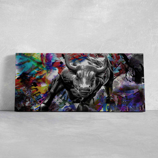 Abstract Charging Bull Wall Art Canvas Print-Stunning Canvas Prints