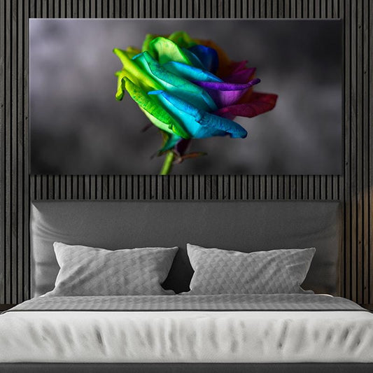 Rainbow Rose Wall Art Canvas Print-Stunning Canvas Prints