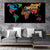 World Map With Country Names Wall Art