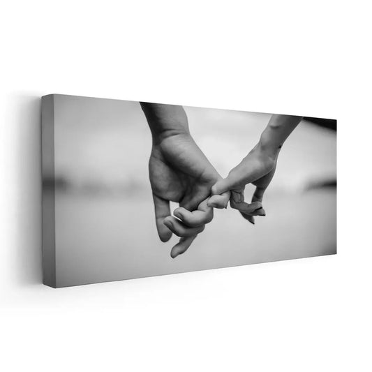 Holding Hands Wall Art Canvas Print | Romantic Artwork For Bedroom-Stunning Canvas Prints