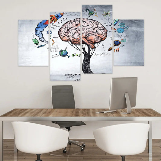 Human Brain Wall Art Canvas Print-Stunning Canvas Prints