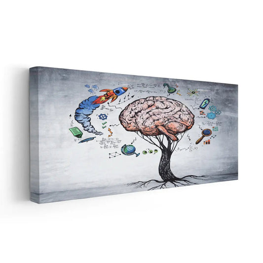 Human Brain Wall Art Canvas Print-Stunning Canvas Prints