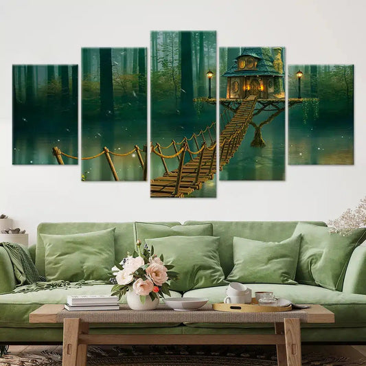 Fairy House Bridge Wall Art Canvas Print-Stunning Canvas Prints