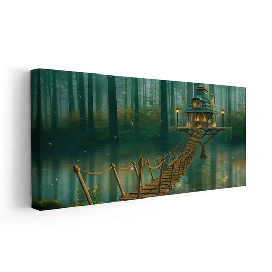 Fairy House Bridge Wall Art Canvas Print-Stunning Canvas Prints