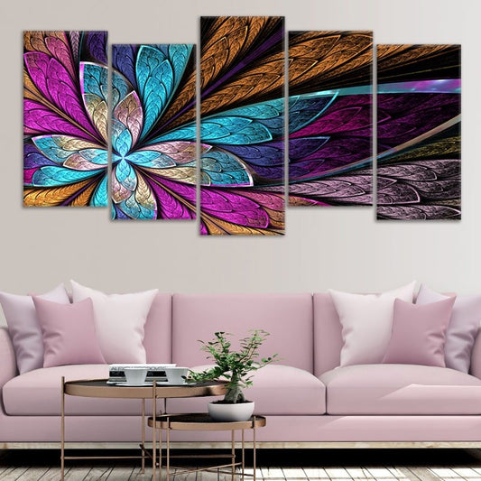 Colorful Fractal Flower Wall Art Canvas Print-Stunning Canvas Prints