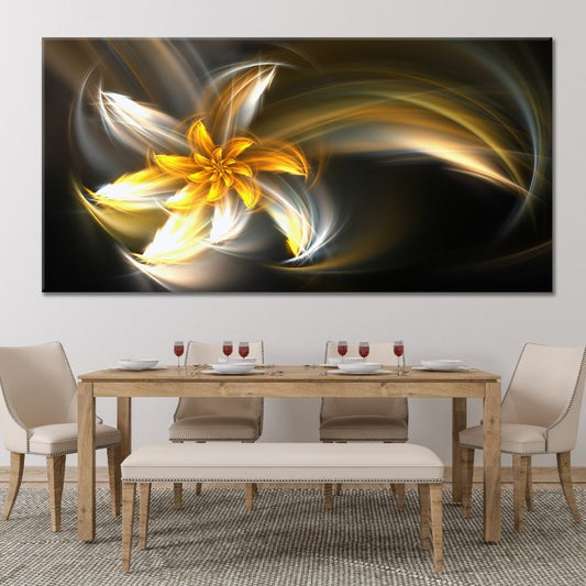 Golden Lily Flower Wall Art Canvas Print-Stunning Canvas Prints