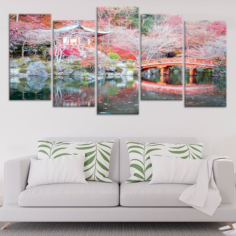 Japanese Garden Multi Panel Canvas Wall Art