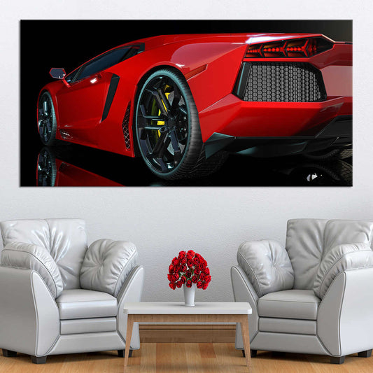 Red Lamborghini Wall Art Canvas Print-Stunning Canvas Prints