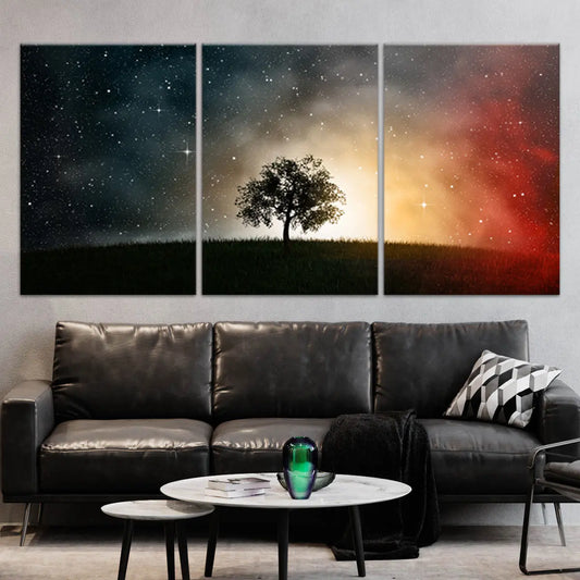 Starry Night Tree Wall Art Canvas Print-Stunning Canvas Prints