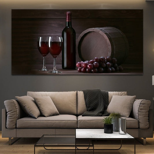 Bold Red Wine Wall Art Canvas Print-Stunning Canvas Prints