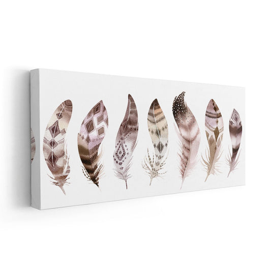 Boho Feathers Wall Art Canvas-Stunning Canvas Prints