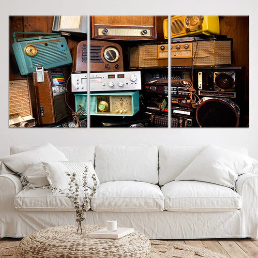 Vintage Boomboxes Wall Art Canvas Print-Stunning Canvas Prints