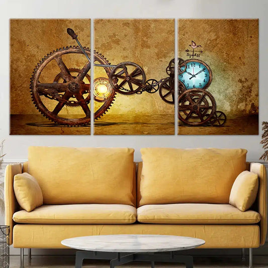 steampunk Gear Wall Art Canvas Print-Stunning Canvas Prints