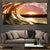 sunset wave canvas wall art large