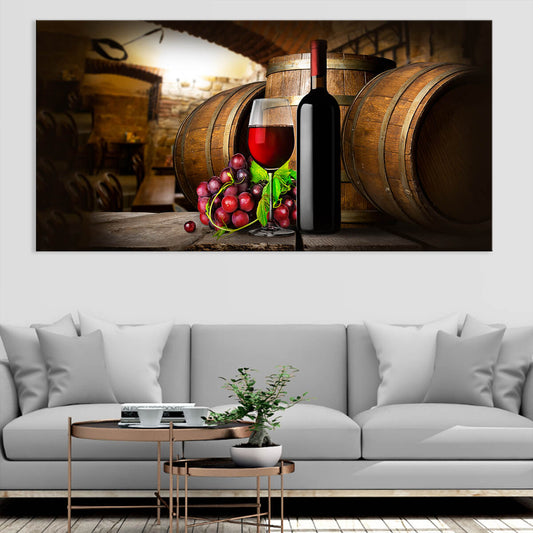 Rustic Wine Cellar Wall Art Canvas Print-Stunning Canvas Prints