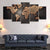 Brown World Map 1 Piece Canvas Wall Art