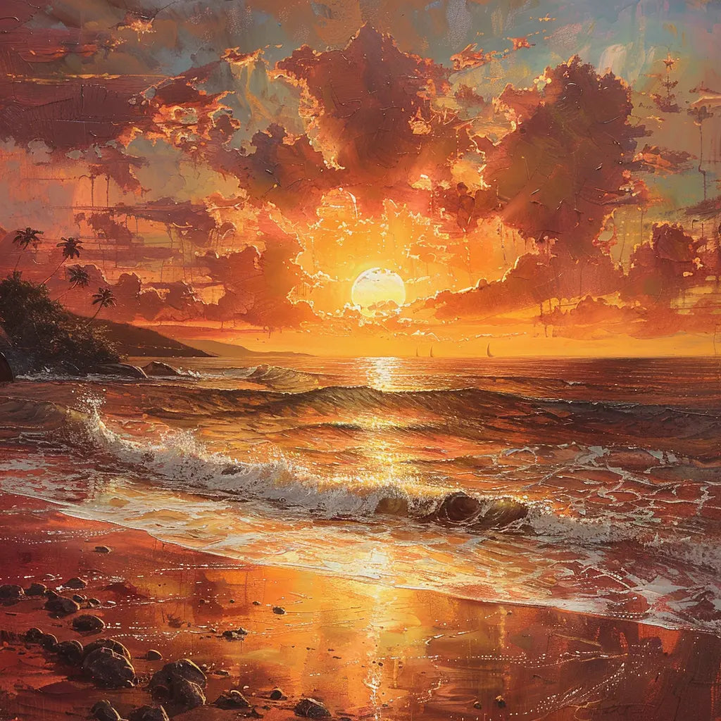 Beach Sunset Wall Art