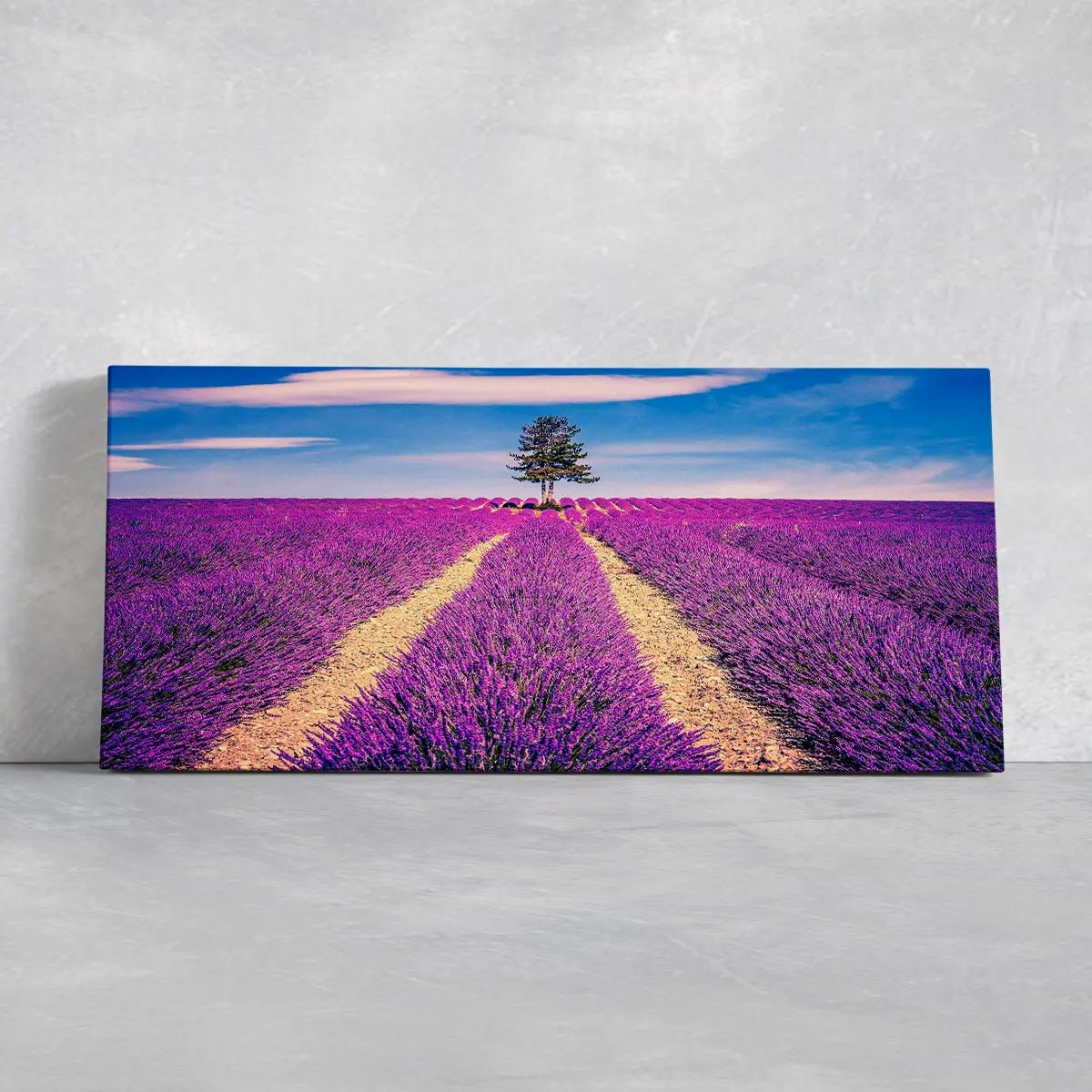 Majestic Lavender Field Wall Art Canvas