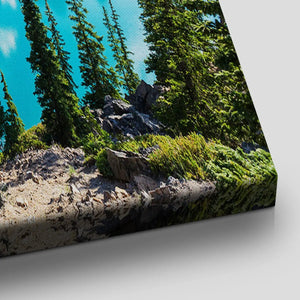 Large Turquoise Lake Canvas, Mountain Landscape Wall Art